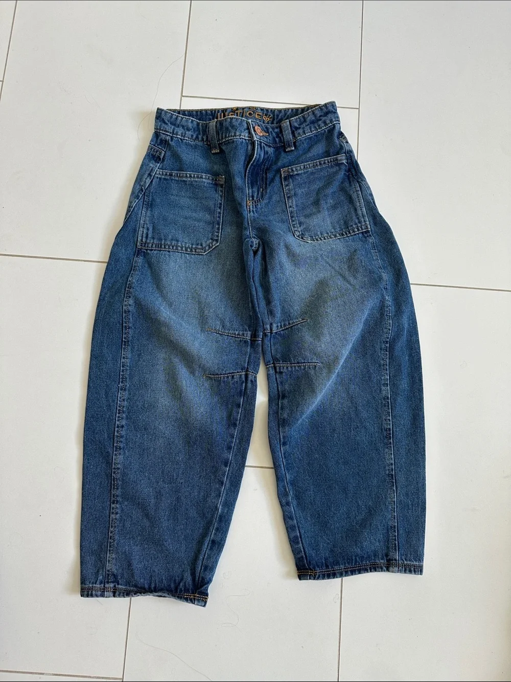 Justice barrel jeans 10 girls